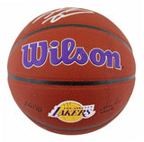 Lakers Shaquille O'Neal Signed Wilson Lakers Logo Basketball W/ Case BAS Wit 2