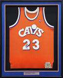 Cavaliers LeBron James Autographed Framed Mitchell & Ness Jersey /123 Beckett