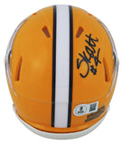 Arizona State Cameron Skattebo Signed Gold Speed Mini Helmet BAS Witnessed