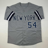 Autographed/Signed Aroldis Chapman New York Grey Jersey Beckett BAS COA