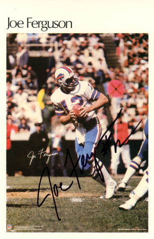 Joe Ferguson Autographed Buffalo Bills Mini Poster 36/50 Beckett 46174