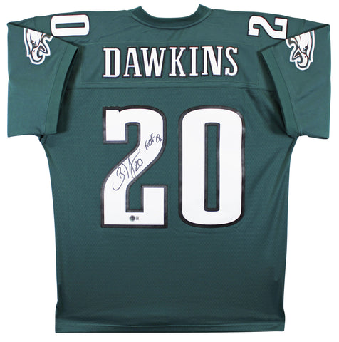 Eagles Brian Dawkins "HOF 18" Signed Green Mitchell & Ness Jersey BAS Witnessed