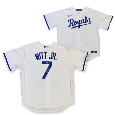 Bobby Witt Jr Autographed Kansas City Royals Nike Baseball Jersey Beckett COA