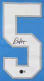 David Montgomery Signed Blue Pro Style Jersey w/ White Numbers BAS Witnessed