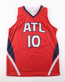 Mike Bibby Signed Atlanta Hawks Jersey (Steiner) 1999 NBA All Rookie Team