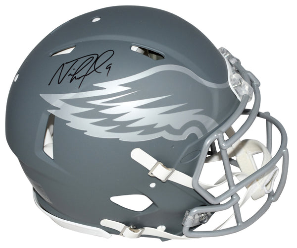 NICK FOLES AUTOGRAPHED PHILADELPHIA EAGLES SLATE AUTHENTIC SPEED HELMET FANATICS