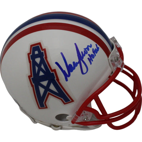 Warren Moon Signed Houston Oilers TB VSR4 Mini Helmet HOF BAS 44760