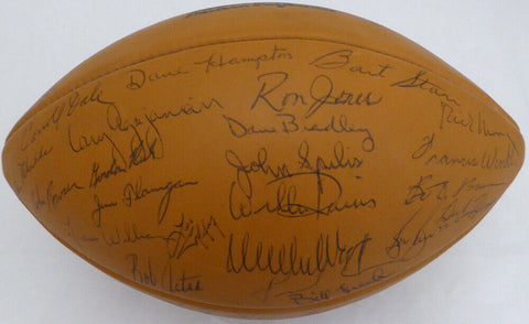 1969 Packers Team Autographed Signed Football 50 Sigs Bart Starr PSA AE04869