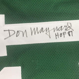 Autographed/Signed Don Maynard HOF 87 New York Green Football Jersey JSA COA