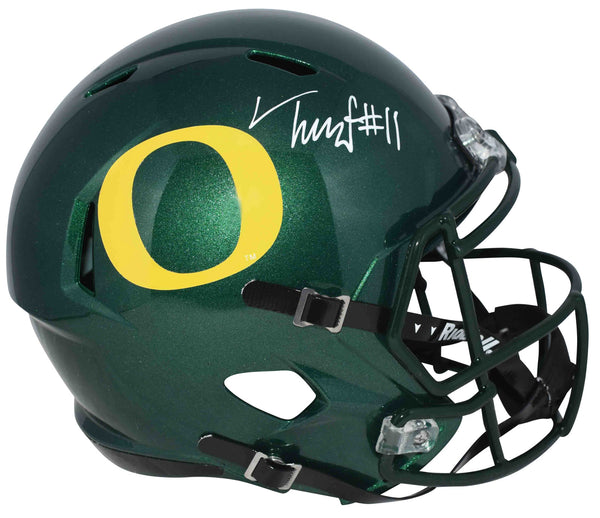 TROY FRANKLIN AUTOGRAPHED SIGNED OREGON DUCKS FULL SIZE SPEED HELMET BECKETT