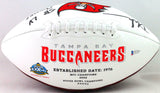 Devin White Autographed Tampa Bay Bucs Logo Football W/ Insc- Beckett W *Black