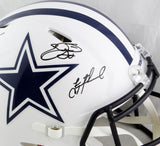 Irvin, Smith, Aikman Signed Cowboys F/S Flat White Authentic Helmet - BA W Auth
