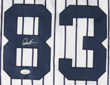 Deivi Garcia Signed New York Yankees Jersey (JSA COA) N.Y. Pitching Prospect