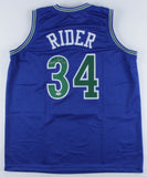 Isaiah Rider Signed Minnesota Timberwolves Jersey (PSA COA) 1999 5th Overall Pk