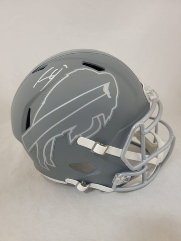 JAMES COOK SIGNED BUFFALO BILLS FULL SIZE SLATE SPEED REPLICA HELMET BECKETT