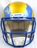 Marshall Faulk Autographed Rams F/S Flash Speed Authentic Helmet- Beckett W Holo