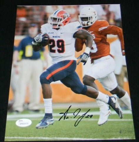 AARON JONES AUTOGRAPHED SIGNED UTEP MINERS 8x10 PHOTO JSA