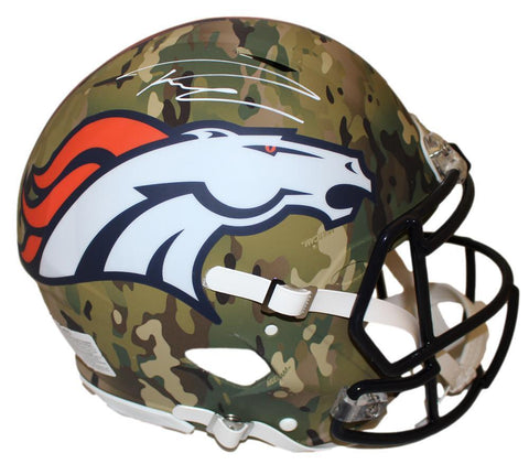 Russell Wilson Autographed Denver Broncos Authentic Camo Helmet FAN 36564