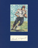 Bronko Nagurski Signed Cut Matted With Goal Line Art Card Beckett 45020