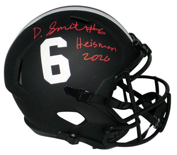 ALABAMA CRIMSON TIDE DEVONTA SMITH SIGNED FULL SIZE ECLIPSE HELMET HEISMAN 2020