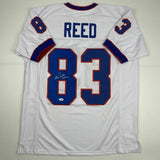 Autographed/Signed ANDRE REED HOF 14 Buffalo White Football Jersey PSA/DNA COA