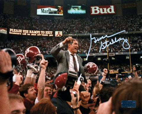 GENE STALLINGS SIGNED AUTOGRAPHED ALABAMA CRIMSON TIDE 8x10 PHOTO COA