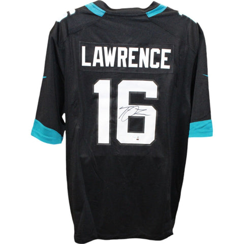 Trevor Lawrence Autographed Jacksonville Jaguars Nike XL Black Jersey FAN 45730