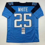 Autographed/Signed LenDale White Tennessee Light Blue Football Jersey JSA COA