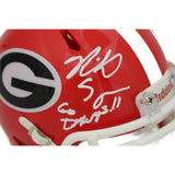 Richard Seymour Signed Georgia Bulldogs Mini Helmet "Go Dawgs" BAS 45818