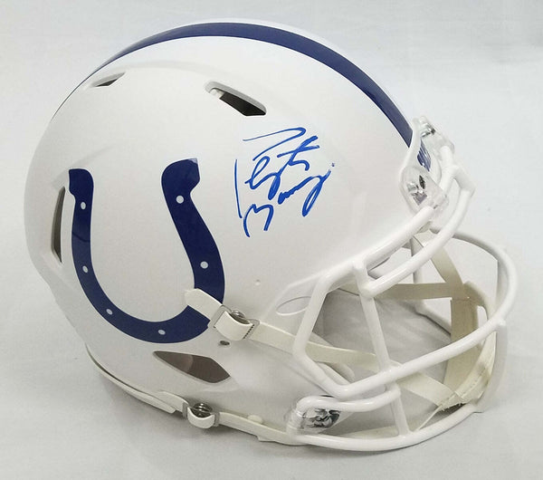 Peyton Manning Signed Indianapolis Colts Flat White Authentic Helmet Fanatics