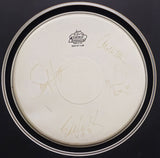 Van Halen Autographed Framed Drumhead 4 Sigs Eddie & Sammy Beckett AB74111