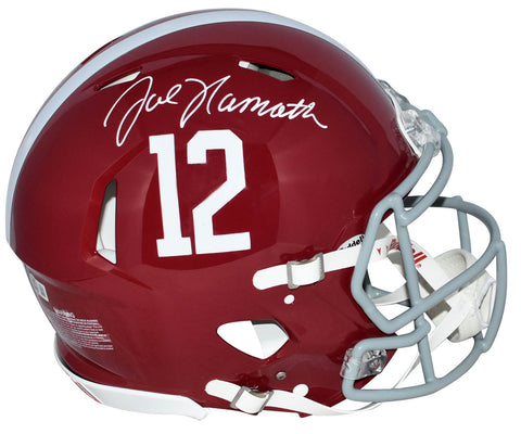 JOE NAMATH SIGNED ALABAMA CRIMSON TIDE AUTHENTIC SPEED HELMET BECKETT