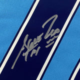 Autographed/Signed Sergio Kun Aguero Manchester City Blue Jersey Beckett BAS COA