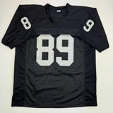 Autographed/Signed Brock Bowers Las Vegas Oakland Black Football Jersey BAS COA