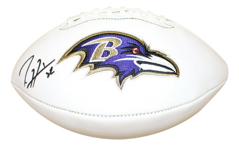 Ray Lewis Autographed/Signed Baltimore Ravens Logo Football BAS 28325