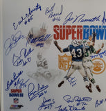 1968 Jets Super Bowl III Auto Framed 16x20 Photo 25 Sigs Namath PSA/DNA S06339