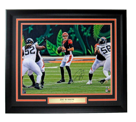 Joe Burrow Bengals Signed/Autographed 16x20 Photo Framed Fanatics 167406