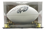 Michael Vick Signed Philadelphia Eagles Logo Football BAS w/ Case