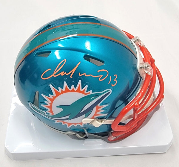 Dan Marino Autographed Miami Dolphins Flash Mini Helmet Beckett Witnessed