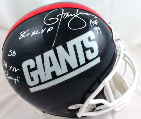 Lawrence Taylor Signed NY Giants 81-99 TB F/S Helmet w/3 Insc.-JSA W *White