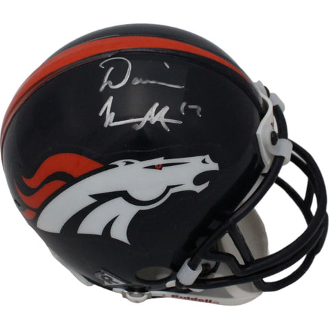 Darius Watts Autographed Denver Broncos VSR4 Mini Helmet Beckett 44181