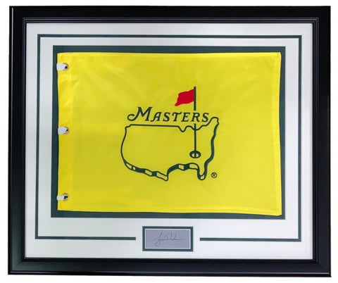 Tiger Woods Framed Undated Masters Flag w/ Laser Engraved Signature