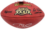 Tom Brady Autographed NFL Leather SB XXXIX Logo Football Fanatics AA0104080