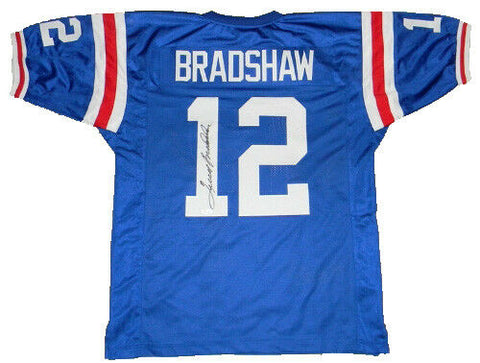 TERRY BRADSHAW AUTOGRAPHED SIGNED LOUISIANA LA TECH BULLDOGS #12 JERSEY JSA