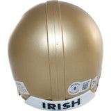 Lou Holtz Signed Notre Dame Fighting Irish VSR4 Replica Mini Helmet BAS 44195