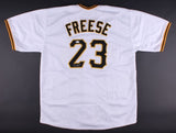 David Freese Signed Pirates White Jersey (TSE Hologram) World Series MVP (2011)