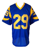 Eric Dickerson Los Angeles Signed Blue Football Jersey HOF 99 JSA