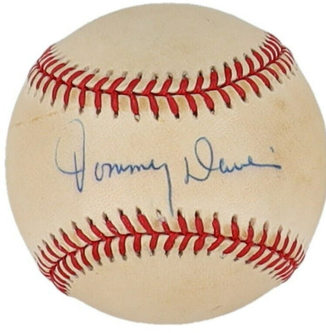 Tommy Davis Signed NL Baseball (Beckett) 2xNL Batting Champ/ Los Angeles Dodgers