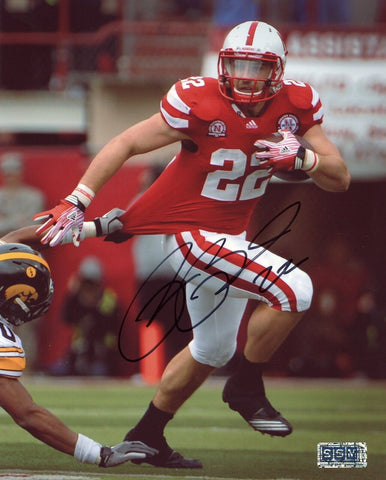 REX BURKHEAD SIGNED AUTOGRAPHED NEBRASKA CORNHUSKERS 8x10 PHOTO COA