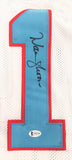 Warren Moon Signed Houston Oilers Jersey (Beckett COA) 9xPro Bowl Q.B.